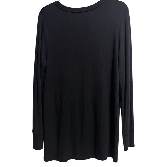 Athleta Women’s Top Small Black Pullover Long Sleeve Top Ruched Side Athleisure - Picture 2 of 4